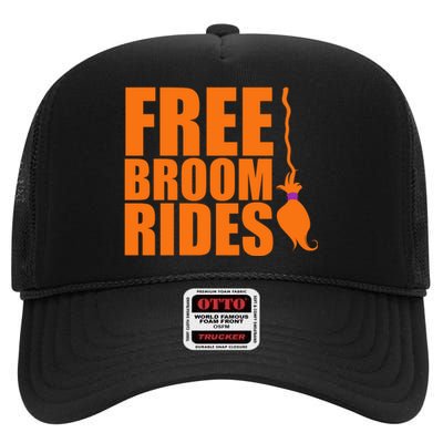 Free Broom Rides High Crown Mesh Back Trucker Hat