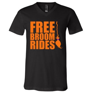 Free Broom Rides V-Neck T-Shirt