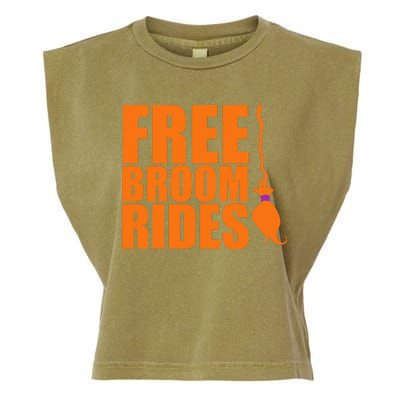 Free Broom Rides Garment-Dyed Women's Muscle Tee