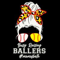 Funny Busy Raising Ballers #Mom Of Both Backpack