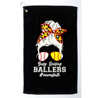 Funny Busy Raising Ballers #Mom Of Both Golf Towel