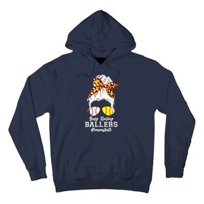 Funny Busy Raising Ballers #Mom Of Both Tall Hoodie