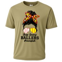 Funny Busy Raising Ballers #Mom Of Both Cooling Performance Crew T-Shirt