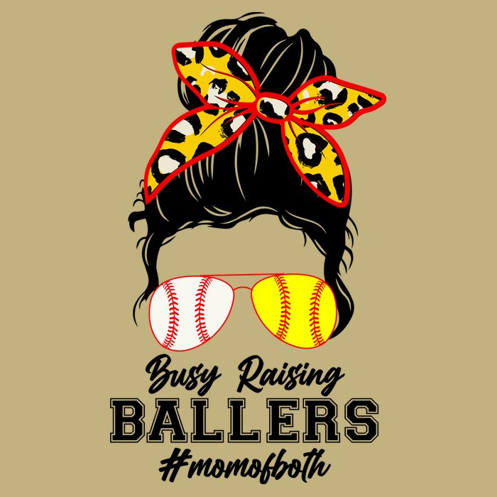 Funny Busy Raising Ballers #Mom Of Both Button
