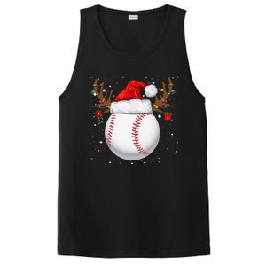 Funny Baseball Reindeer Santa Hat Christmas Holiday Gifts PosiCharge Competitor Tank