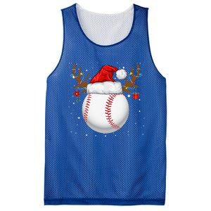 Funny Baseball Reindeer Santa Hat Christmas Holiday Gifts Mesh Reversible Basketball Jersey Tank