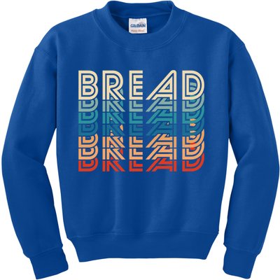 Funny Bread Retro Vintage Carb Gluten Food Lover Foodie Funny Gift Kids Sweatshirt