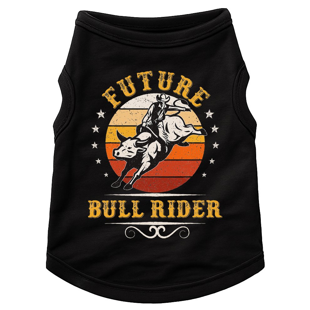 Future Bull Rider Rodeo Bull Riding Vintage Cowboy Doggie Tank