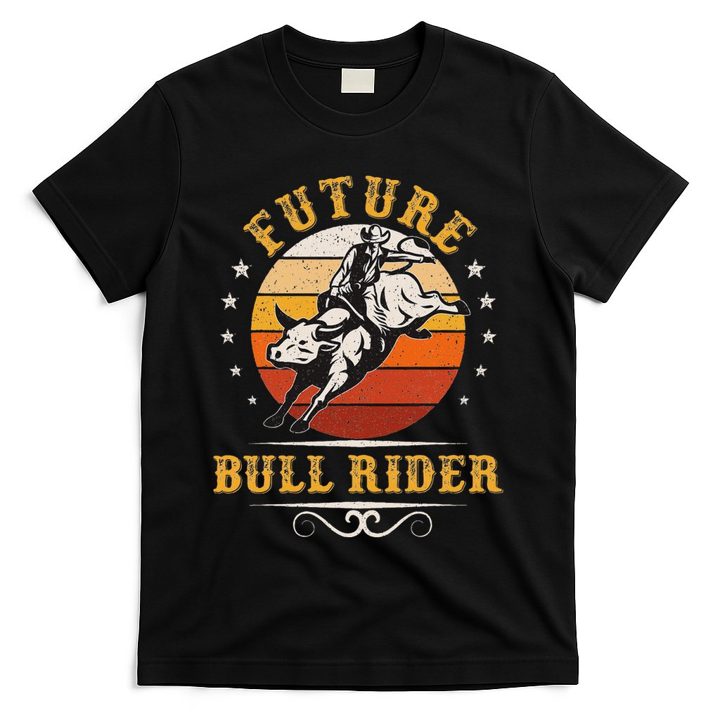 Future Bull Rider Rodeo Bull Riding Vintage Cowboy T-Shirt
