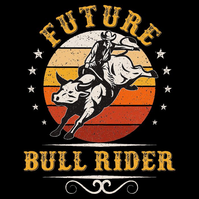 Future Bull Rider Rodeo Bull Riding Vintage Cowboy Polo