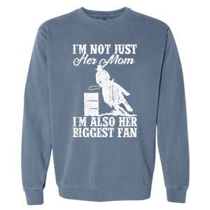 Funny Barrel Racing Gift Horse Riding Moms Cow Gift Garment-Dyed Sweatshirt