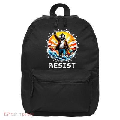 Funny Bear Resist Bears Protest Bear Resist Tariffs 16 in Basic Backpack