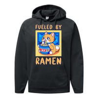 Fueled By Ra Anime Manga Food Cat Funny Kawaii Merch Performance Fleece Hoodie