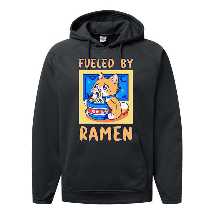 Fueled By Ra Anime Manga Food Cat Funny Kawaii Merch Performance Fleece Hoodie