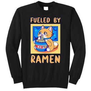 Fueled By Ra Anime Manga Food Cat Funny Kawaii Merch Sweatshirt