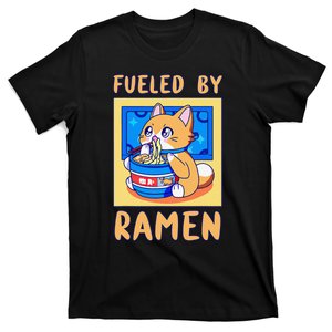 Fueled By Ra Anime Manga Food Cat Funny Kawaii Merch T-Shirt