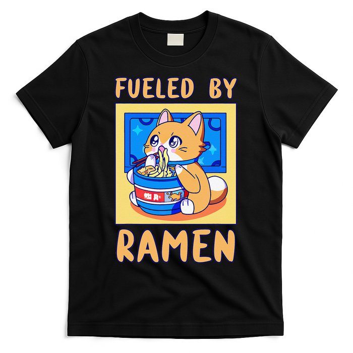 Fueled By Ra Anime Manga Food Cat Funny Kawaii Merch T-Shirt