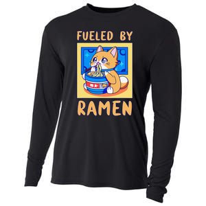 Fueled By Ra Anime Manga Food Cat Funny Kawaii Merch Cooling Performance Long Sleeve Crew