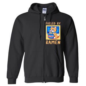 Fueled By Ra Anime Manga Food Cat Funny Kawaii Merch Full Zip Hoodie