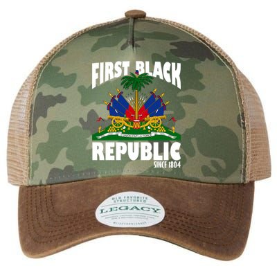 First Black Republic Since 1804 Haiti Heritage Legacy Tie Dye Trucker Hat