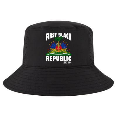 First Black Republic Since 1804 Haiti Heritage Cool Comfort Performance Bucket Hat