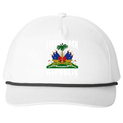 First Black Republic Since 1804 Haiti Heritage Snapback Five-Panel Rope Hat