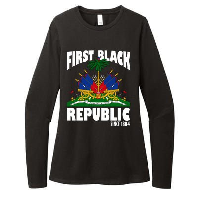 First Black Republic Since 1804 Haiti Heritage Womens CVC Long Sleeve Shirt