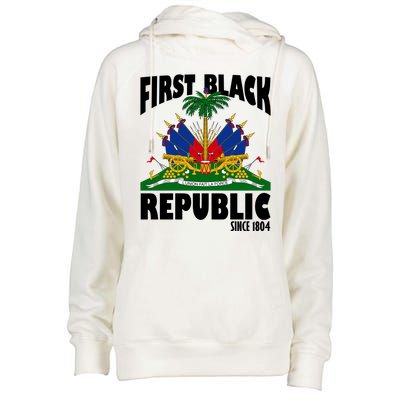 First Black Republic Since 1804 Haiti Heritage Womens Funnel Neck Pullover Hood