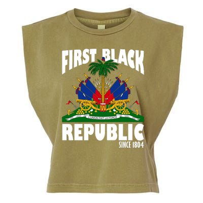 First Black Republic Since 1804 Haiti Heritage Garment-Dyed Women's Muscle Tee