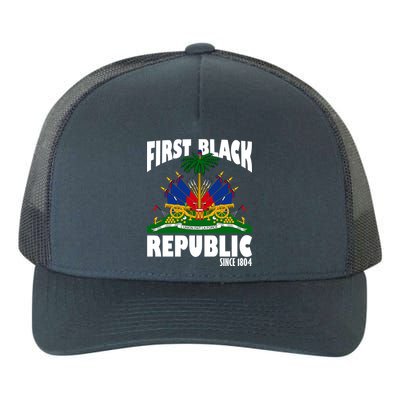 First Black Republic Since 1804 Haiti Heritage Yupoong Adult 5-Panel Trucker Hat