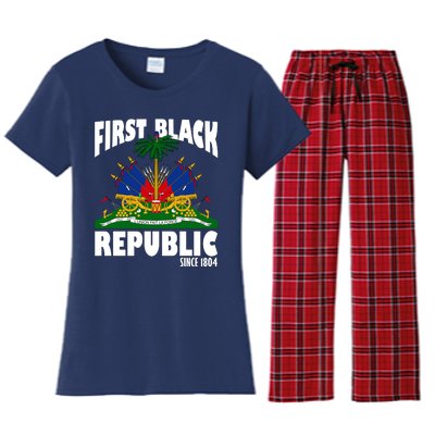 First Black Republic Since 1804 Haiti Heritage Women's Flannel Pajama Set