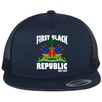 First Black Republic Since 1804 Haiti Heritage Flat Bill Trucker Hat