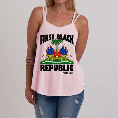 First Black Republic Since 1804 Haiti Heritage Women's Strappy Tank