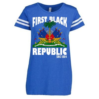 First Black Republic Since 1804 Haiti Heritage Enza Ladies Jersey Football T-Shirt