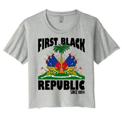 First Black Republic Since 1804 Haiti Heritage Women's Crop Top Tee