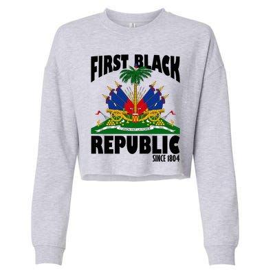 First Black Republic Since 1804 Haiti Heritage Cropped Pullover Crew