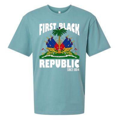 First Black Republic Since 1804 Haiti Heritage Sueded Cloud Jersey T-Shirt