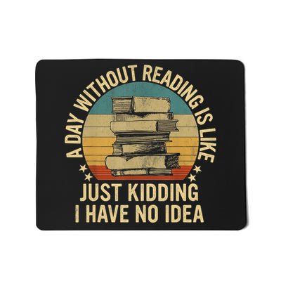 Funny Book Reading Gift For Nerd Librarian Book Readers Book Lovers Mousepad