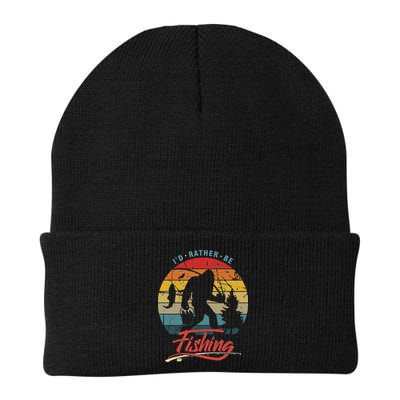 Funny Bigfoot Sasquatch Id Rather Be Fishing Beanie