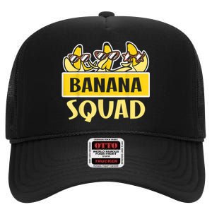 Funny BANANA SQUAD That’s Bananas Halloween Costume High Crown Mesh Back Trucker Hat