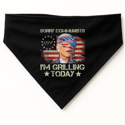 Funny Biden Sorry Communists IM Grilling Today USA-Made Doggie Bandana