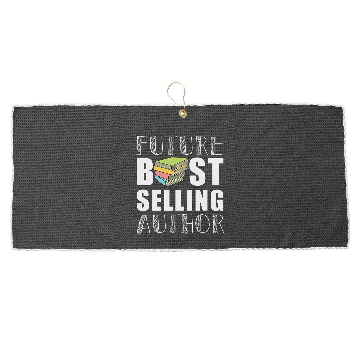 Future Best Selling Author Funny Book Worm Writer Large Microfiber Waffle Golf Towel