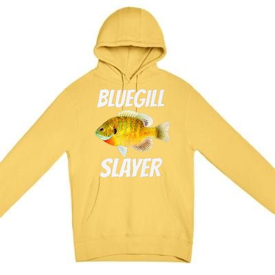 Funny Bluegill Slayer Fishing Premium Pullover Hoodie