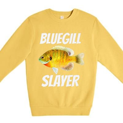 Funny Bluegill Slayer Fishing Premium Crewneck Sweatshirt