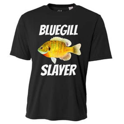 Funny Bluegill Slayer Fishing Cooling Performance Crew T-Shirt