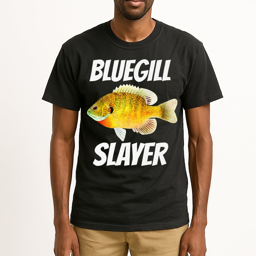 Funny Bluegill Slayer Fishing Tall T-Shirt