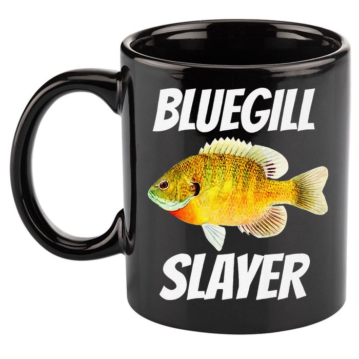 Funny Bluegill Slayer Fishing 11oz C Handle Ceramic Mug