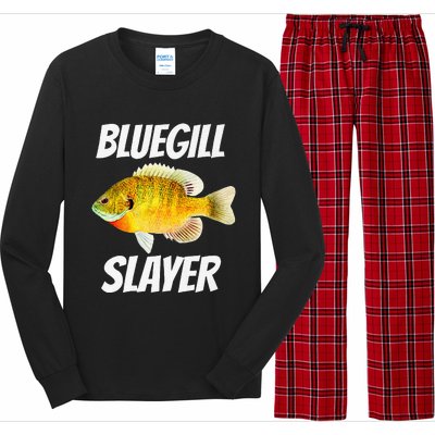 Funny Bluegill Slayer Fishing Long Sleeve Pajama Set