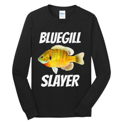 Funny Bluegill Slayer Fishing Tall Long Sleeve T-Shirt