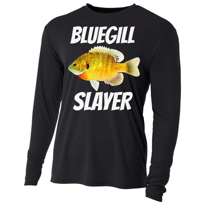 Funny Bluegill Slayer Fishing Cooling Performance Long Sleeve Crew